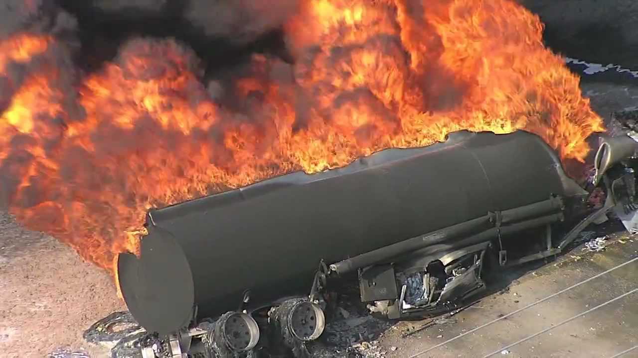 Petrol tanker catches fire in Lagos.