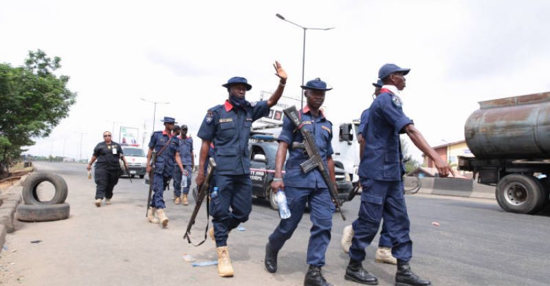 Nigeria Security and Civil Defence Corps Officers.