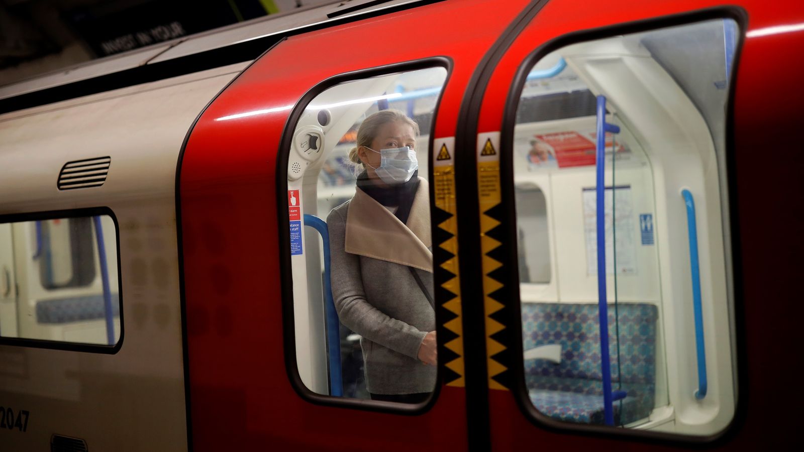 A commuter wearing a face mask on the London Underground earlier this week.
