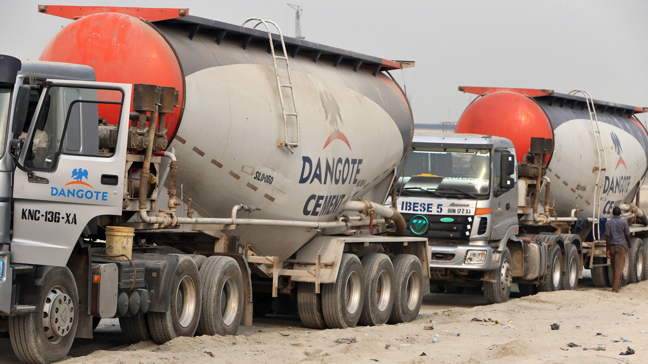 Dangote Cement trucks