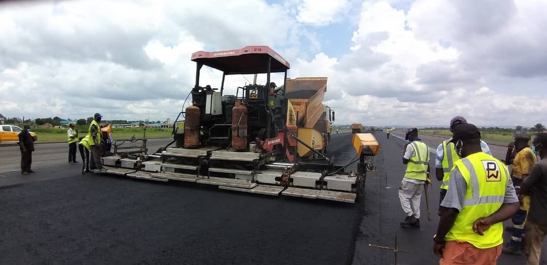 Reconstruction works at the Akanu Ibiam International Airport.
