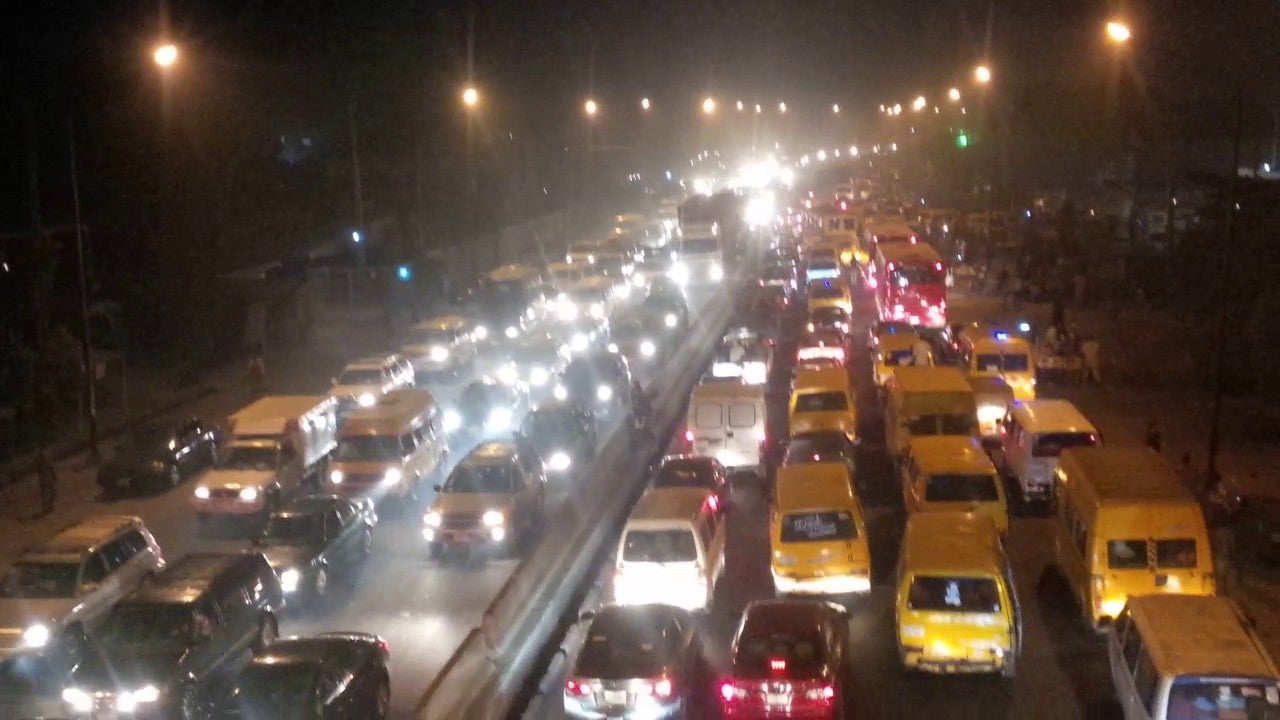 Curfew in Lagos, Nigeria.