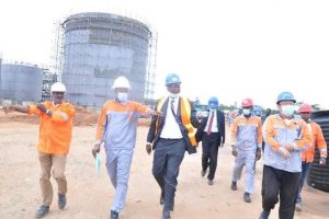 The Senior Special Assistant to the President on Niger Delta Affairs, Mr Edobor Iyamu, at the Edo refinery.