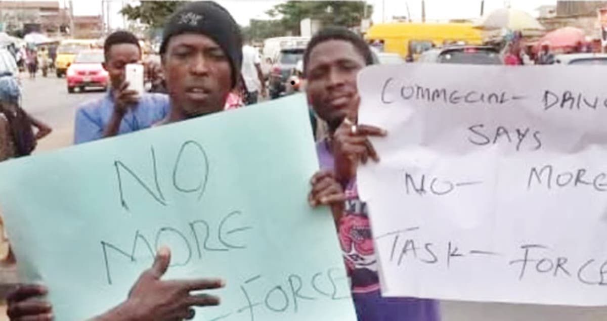 Commercial drivers protest Task Force harassment in Lagos