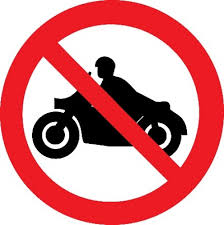 No motorcycles sign
