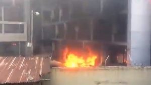 NPA Headquarters set on fire in Lagos by hoodlums