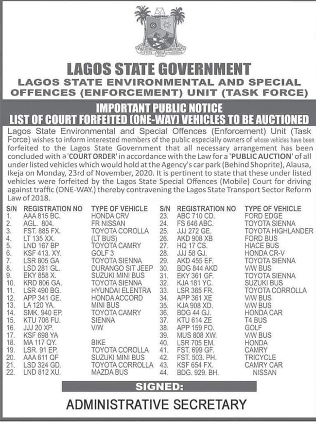 The LASG Forfeiture Notice