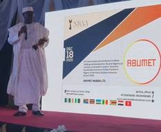 JULIUS BERGER’S EXECUTIVE DIRECTOR OF ADMINISTRATION, ALHAJI ZUBAIRU IBRAHIM BAYI CONVEYING THE COMPANY’S APPRECIATIVE REMARKS AFTER RECEIVING THE AWARD ON BEHALF OF ABUMET IN ABUJA RECENTLY