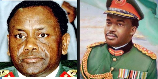 Late General Sani Abacha and Lt. Gen Oladipo Diya