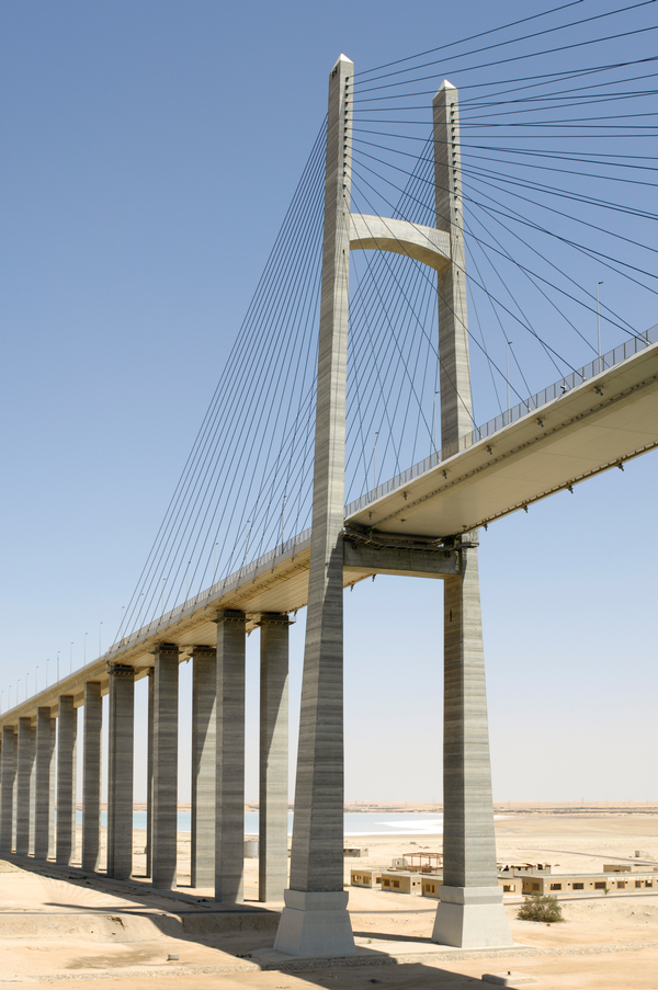 The third Longest Bridge in Africa- Suez Canal Bridge, Egypt.