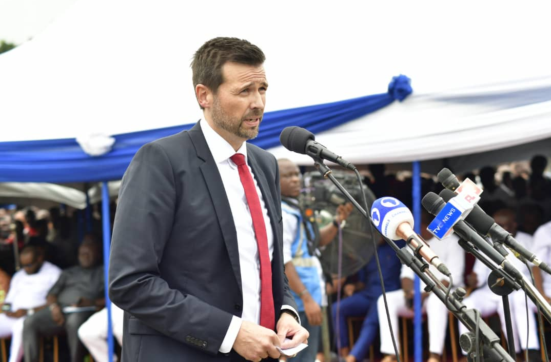 The representative of the Managing Director of Julius Berger Nigeria Plc, Executive Director, Corporate Development, Mr. Tobias Meletschus making his remarks during the flag off of Flyover 11 in Port Harcourt, recently