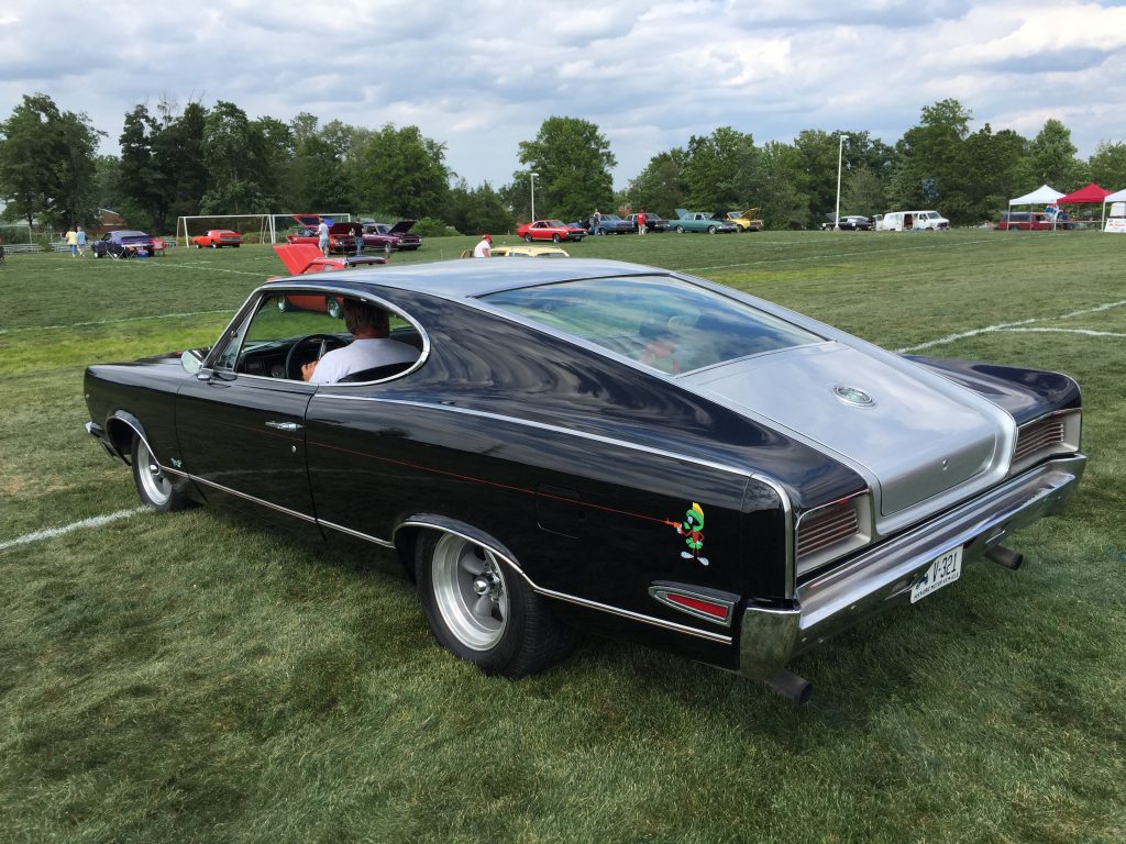 1967 AMC Marlin fastback at AMO 2015 meet in black and silver